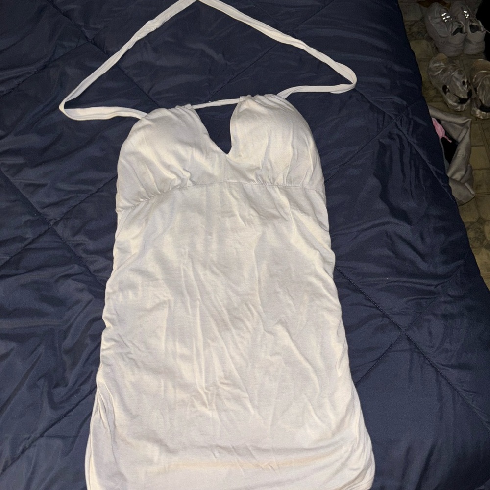 White Halter Top